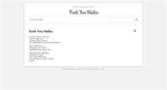 Desktop Screenshot of fuckyouhaiku.com