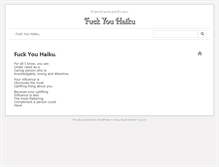 Tablet Screenshot of fuckyouhaiku.com
